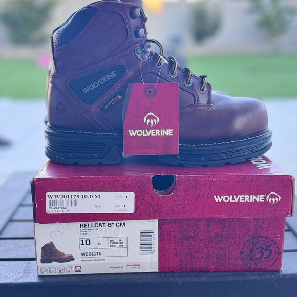 Wolverine Dark Brown Leather Hellcat Boots